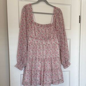 Altar'd State Pink Floral Mini Dress